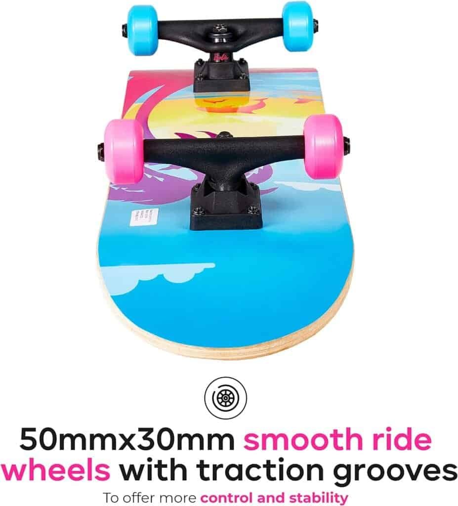 Barbie Skateboard with Printed Graphic Grip Tape - Great for Kids and Teens, Cruiser Skateboard with ABEC 5 Bearings, Durable Deck, Smooth Wheels Barbie Skateboard with Printed Graphic Grip Tape - Great for Kids and Teens, Cruiser Skateboard with ABEC 5 Bearings, Durable Deck, Smooth Wheels
