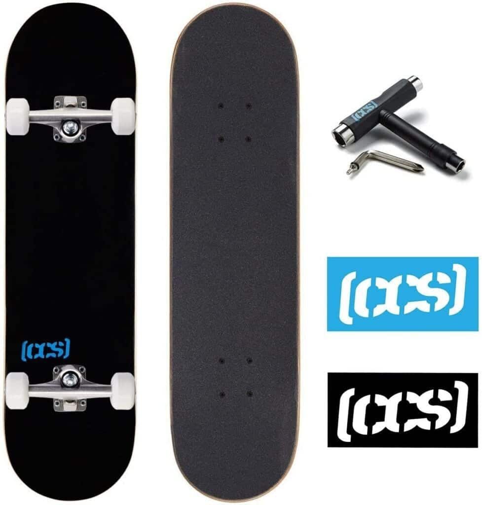 [CCS] Skateboard Complete - Maple Wood - Professional Grade - Fully Assembled with Skate Tool and Stickers - Adults, Kids, Teens, Youth - Boys and Girls