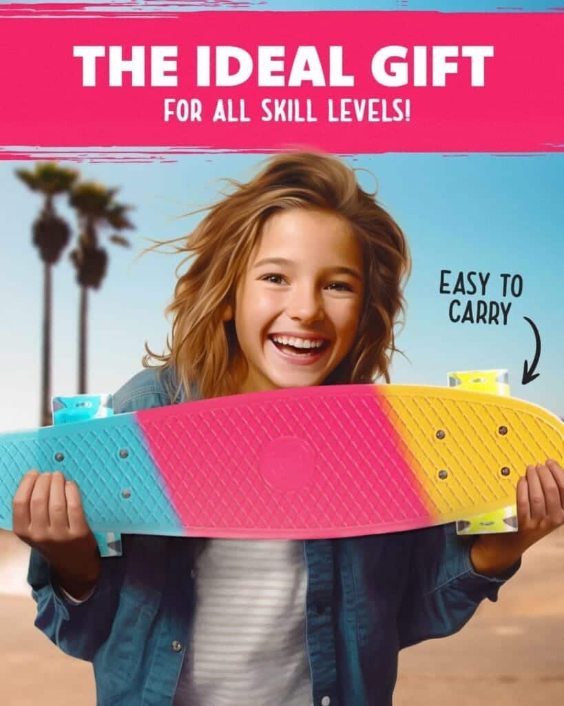 Deleven 22 Skateboard with Bright LED Wheels, Skate Tool, ABEC 7 Bearings - for Kids Beginners Adults