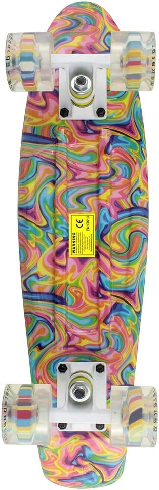 Skateboards Complete 22 Inch Mini Cruiser Retro Skateboard for Kids Boys Youths Beginners Skateboards Complete 22 Inch Mini Cruiser Retro Skateboard for Kids Boys Youths Beginners