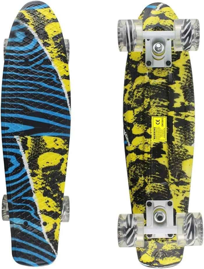 Skateboards Complete 22 Inch Mini Cruiser Retro Skateboard for Kids Boys Youths Beginners Skateboards Complete 22 Inch Mini Cruiser Retro Skateboard for Kids Boys Youths Beginners