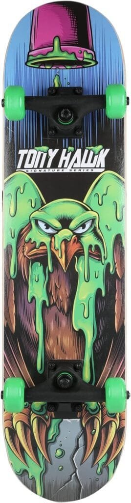 Tony Hawk 31 Skateboard - Signature Series Skateboard with Pro Trucks, Full Grip Tape, 9-Ply Maple Deck, Ideal for All Experience Levels