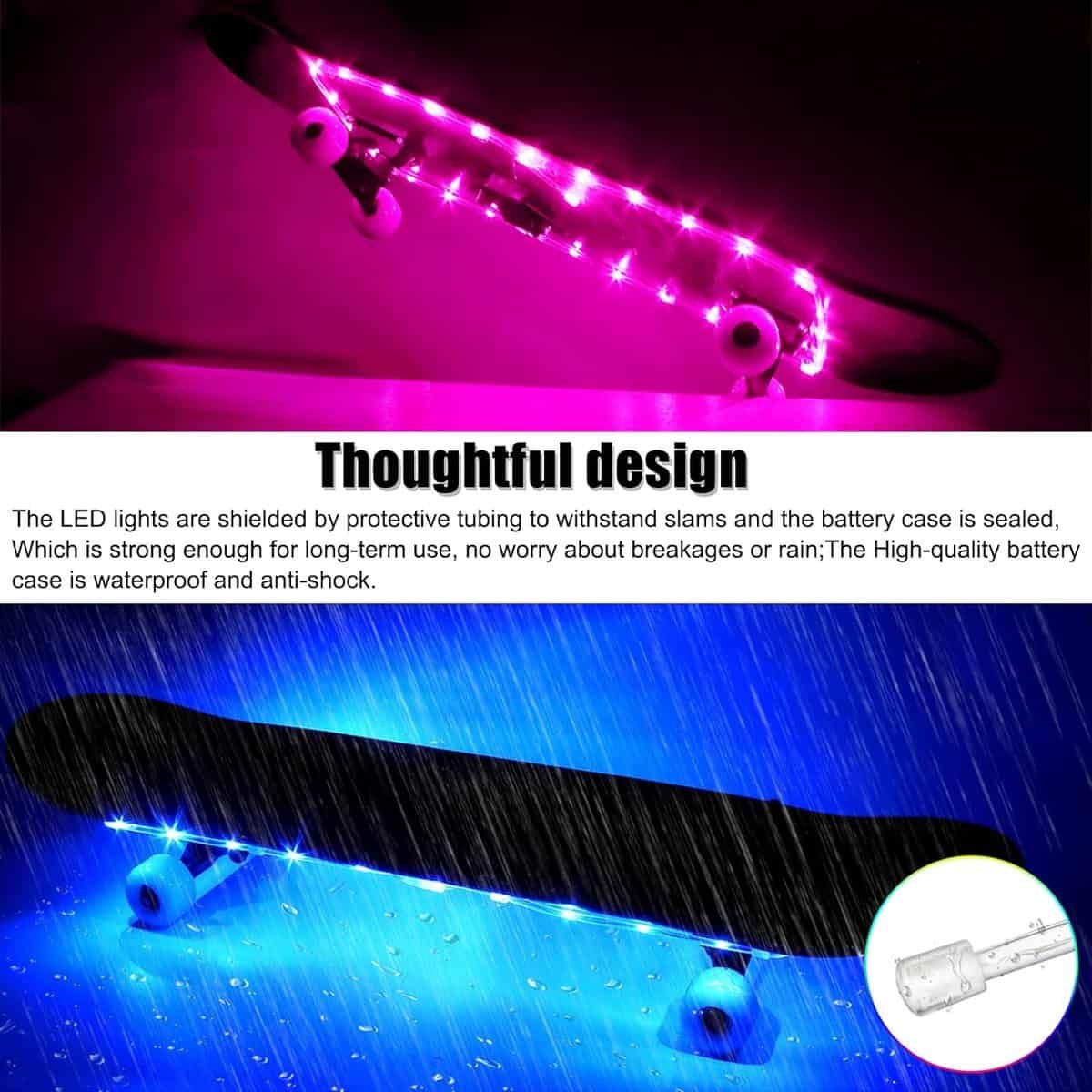 Eliteemo LED Skateboard Light, Remote Control Skateboard Light, Longboard Light,Shortboard Light,16 Color Change by Yourself, Waterproof, Shockproof,Super Bright to Display at Night,Good Gift for Kids