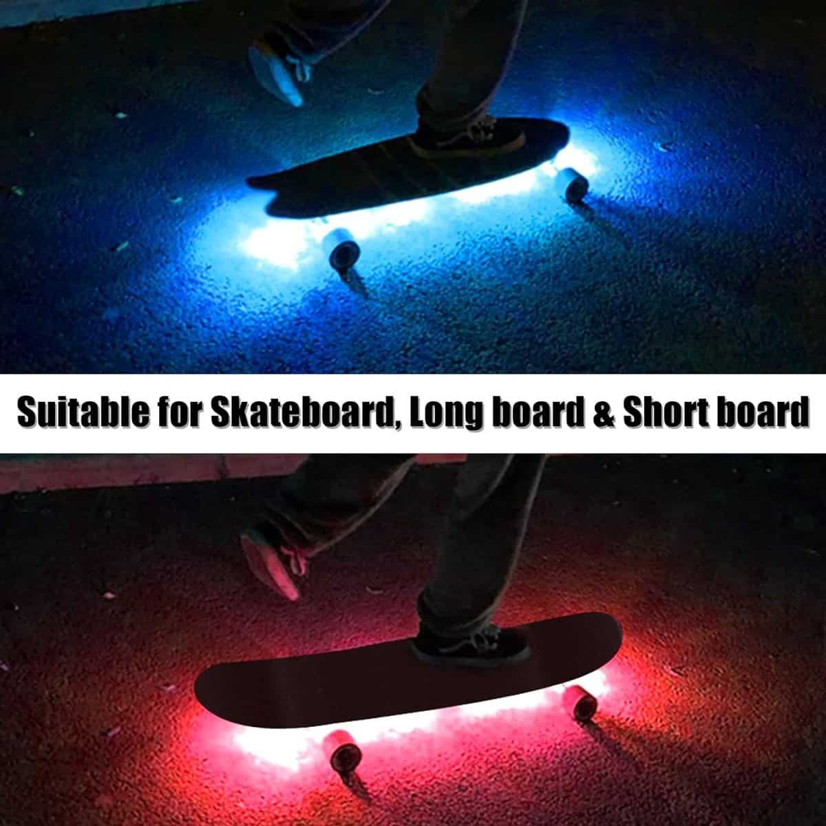 Eliteemo LED Skateboard Light, Remote Control Skateboard Light, Longboard Light,Shortboard Light,16 Color Change by Yourself, Waterproof, Shockproof,Super Bright to Display at Night,Good Gift for Kids