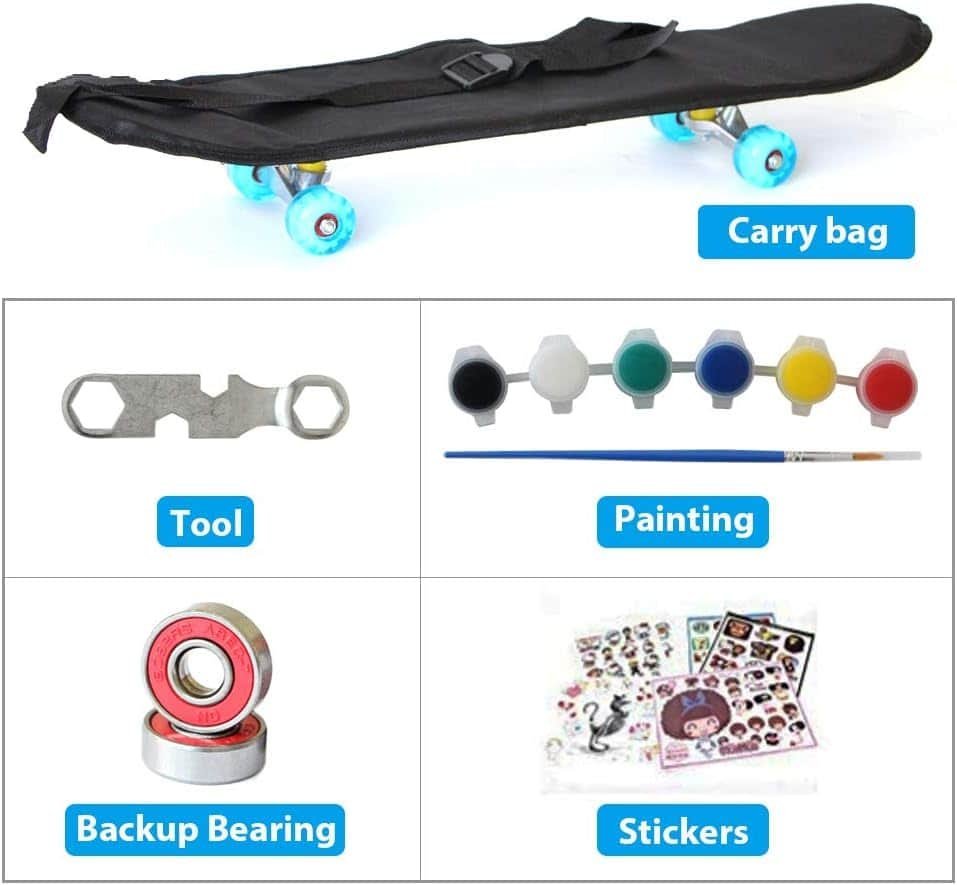PHOEROS Skateboards -Standard Skateboards for Kids Boys Girls Youths Beginners Starter-Complete Skate Boards 31x 8Canadian Maple Pro Cruiser