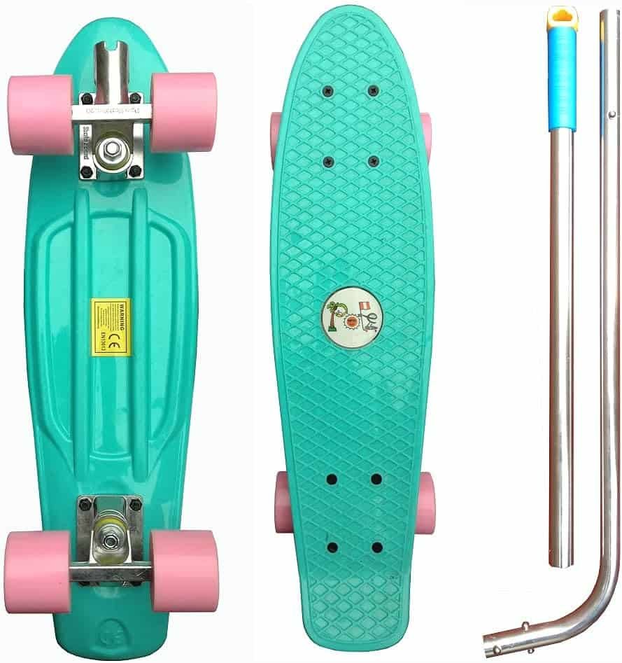 Pole Skateboard Detachable Handle 22inch Plastic Cruiser Board. Best Beginner Skateboard for All Kids Ages,Best Complete Learning and Balance Skateboards for Both Young Boys and Girls Pole Skateboard Detachable Handle 22inch Plastic Cruiser Board. Best Beginner Skateboard for All Kids Ages,Best Complete Learning and Balance Skateboards for Both Young Boys and Girls