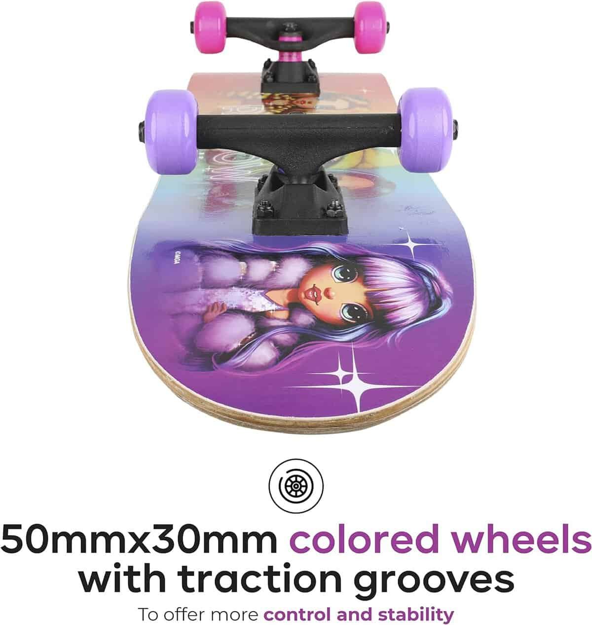 Rainbow High 31 inch Skateboard, 9-ply Maple Desk Skate Board for Cruising, Carving, Tricks and Downhill