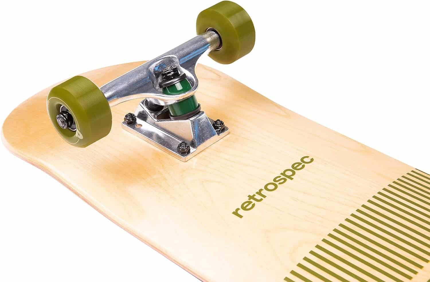 Retrospec Alameda Skateboard Complete | Canadian Maple Wood Deck w/ 5.5 Inch Aluminum Alloy Trucks for Commuting, Cruising, Carving Downhill Riding Retrospec Alameda Skateboard Complete | Canadian Maple Wood Deck w/ 5.5 Inch Aluminum Alloy Trucks for Commuting, Cruising, Carving Downhill Riding