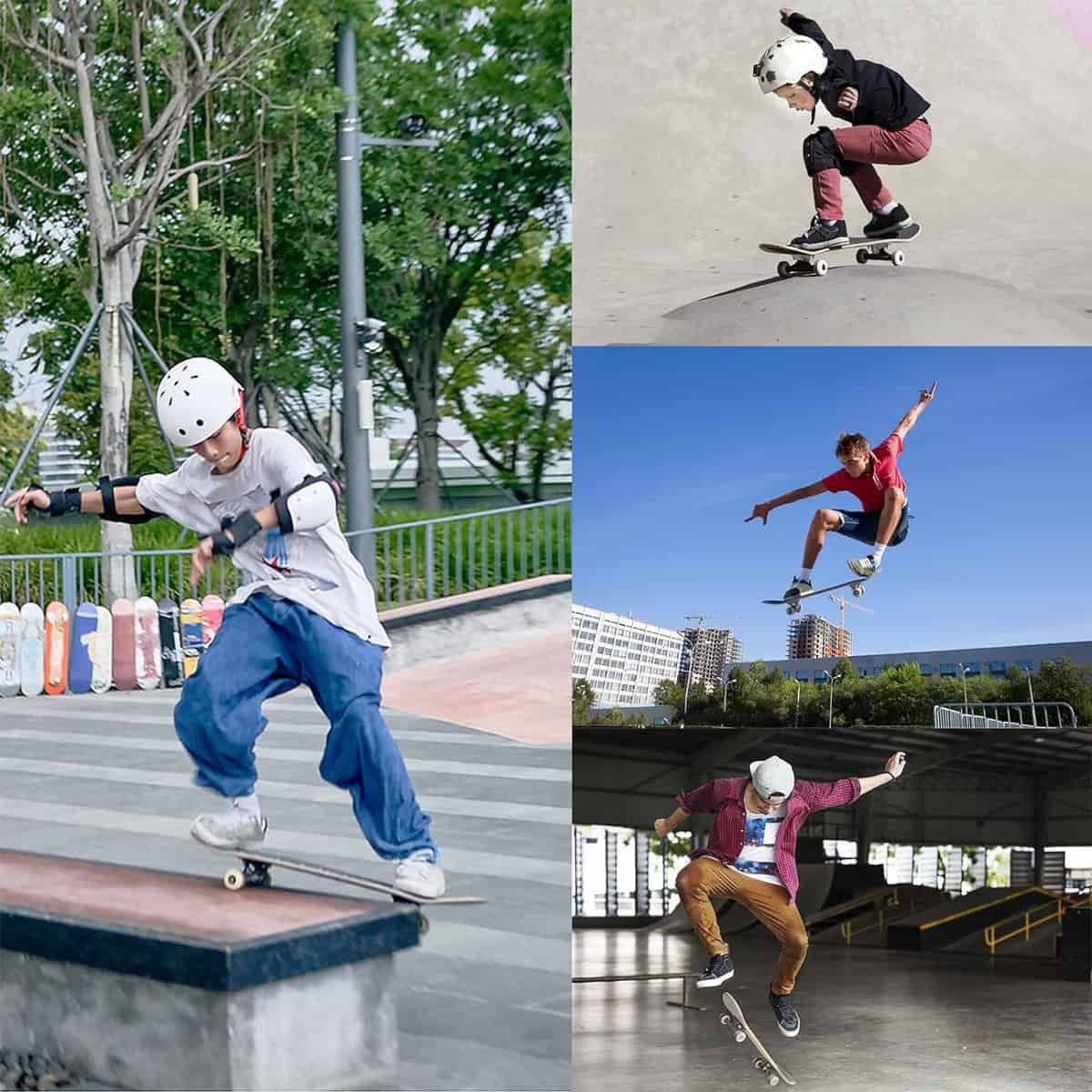 31 inch Skateboard Boys/Girl, 9-ply Maple Desk Skate Board for Cruising, Carving, Tricks and Downhill，Birthday, Christmas, Valentines Gifts (nanhai)