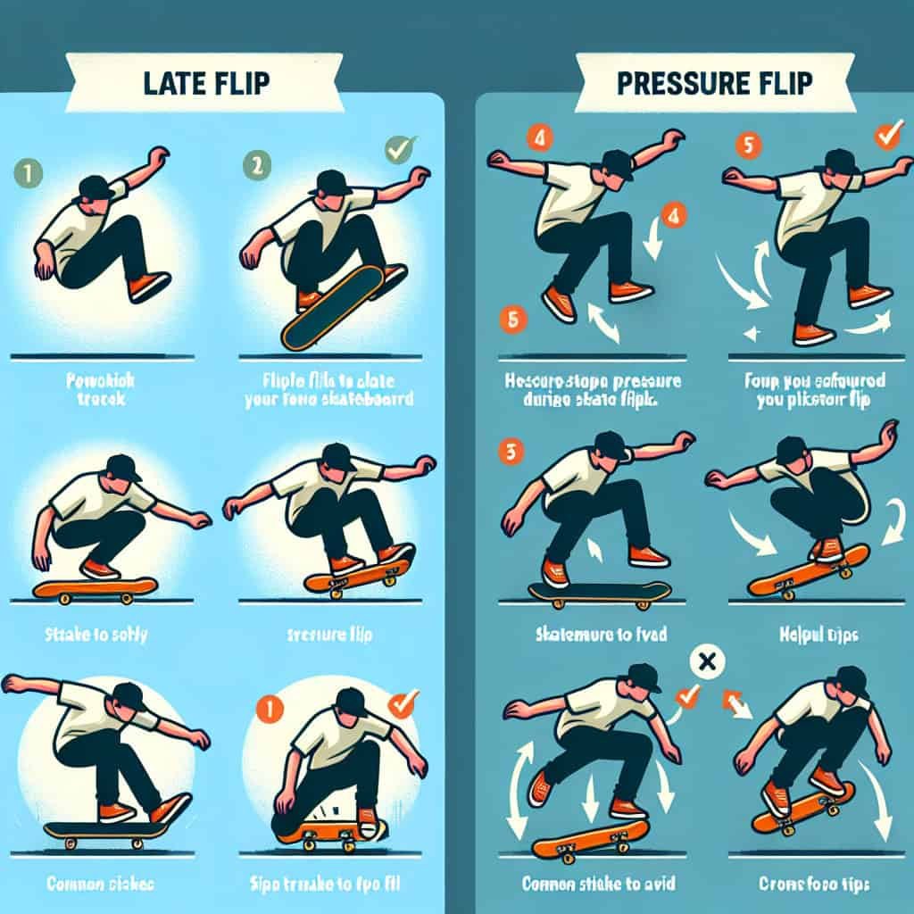 How Do I Practice Skateboard Late Flips And Pressure Flips?