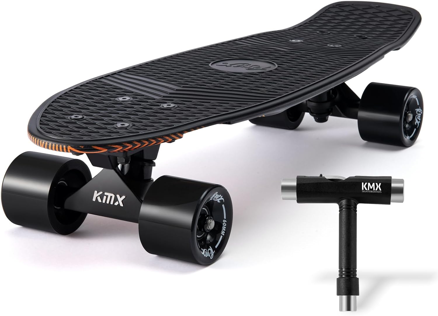 KMX 22 Skateboard for Boys, Girls, Kids, Students, Adults, Classic Mini Cruiser Skateboard for Kids Ages 6-12, Skate Board for Beginners and Advanced Skaters