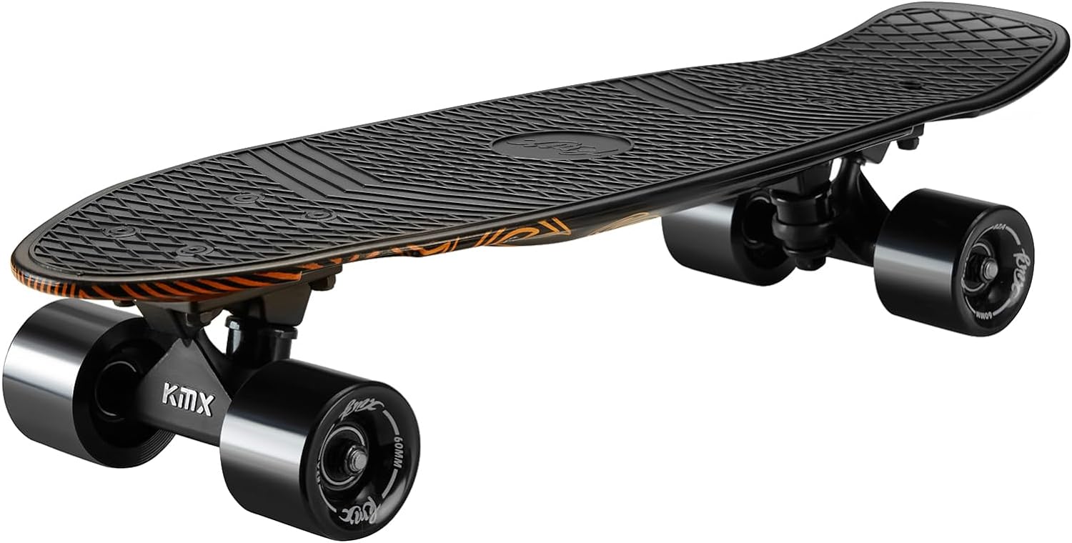 KMX 22 Skateboard for Boys, Girls, Kids, Students, Adults, Classic Mini Cruiser Skateboard for Kids Ages 6-12, Skate Board for Beginners and Advanced Skaters