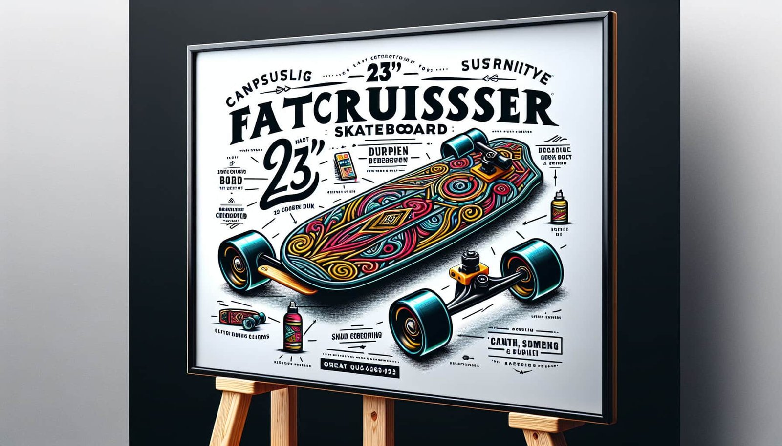 Kryptonics Skateboard 23 x 7.75 Mini Fat Cruiser 7-ply Maple Deck. Kryptonics Skateboard 23 x 7.75 Mini Fat Cruiser 7-ply Maple Deck.