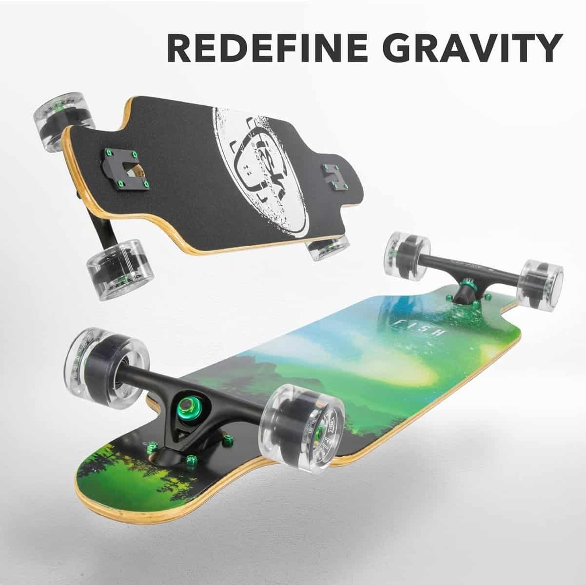 Long Board Skateboard for Adults Teenagers Kids Ages 6-12 Adults Men Women Complete Skateboard Cruiser for Cruising Carving Free-Style and Downhill 41 Includes High-Speed Bearings  T-Tool