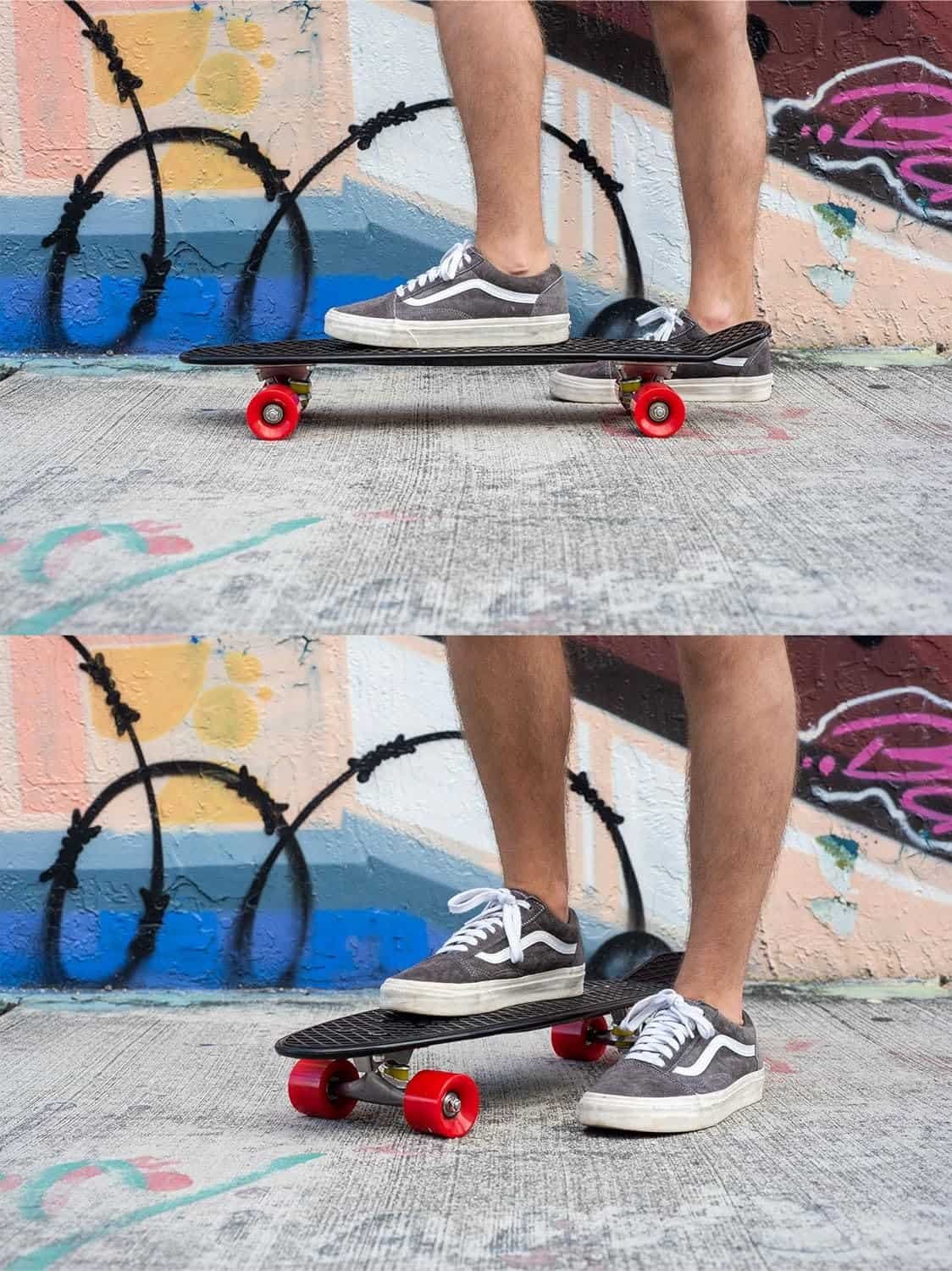 27-inch Vintage Skateboard - Skate for Beginners and Professionals - Shortboard for Kids and Adults - Stylish Board with Interchangeable Wheels