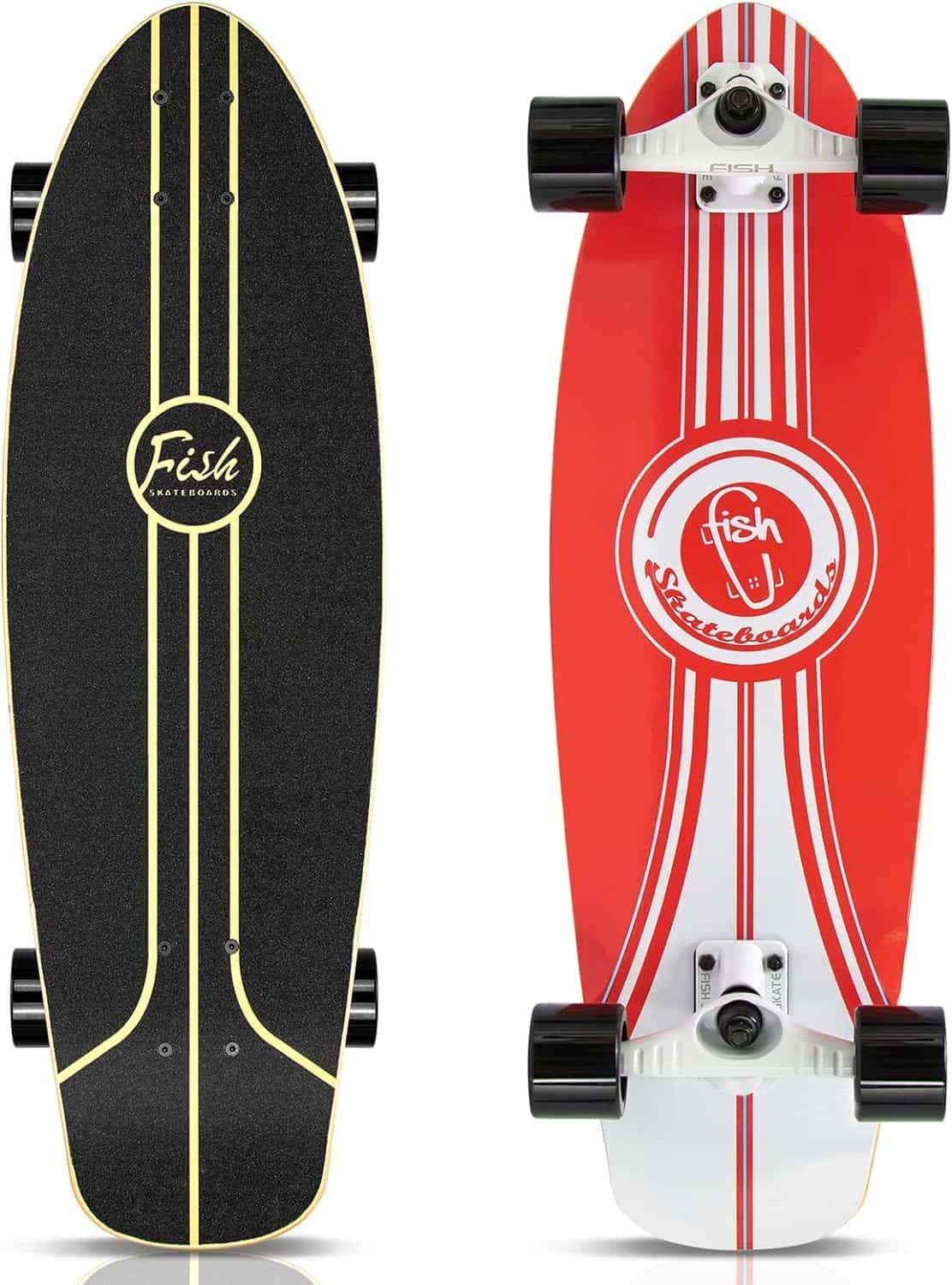 Cruiser Skateboards for Beginners, 30 Inch Complete Skateboard for Kids Teens Adults, 7 Layer Canadian Maple Double Kick Deck Concave Trick Skateboard