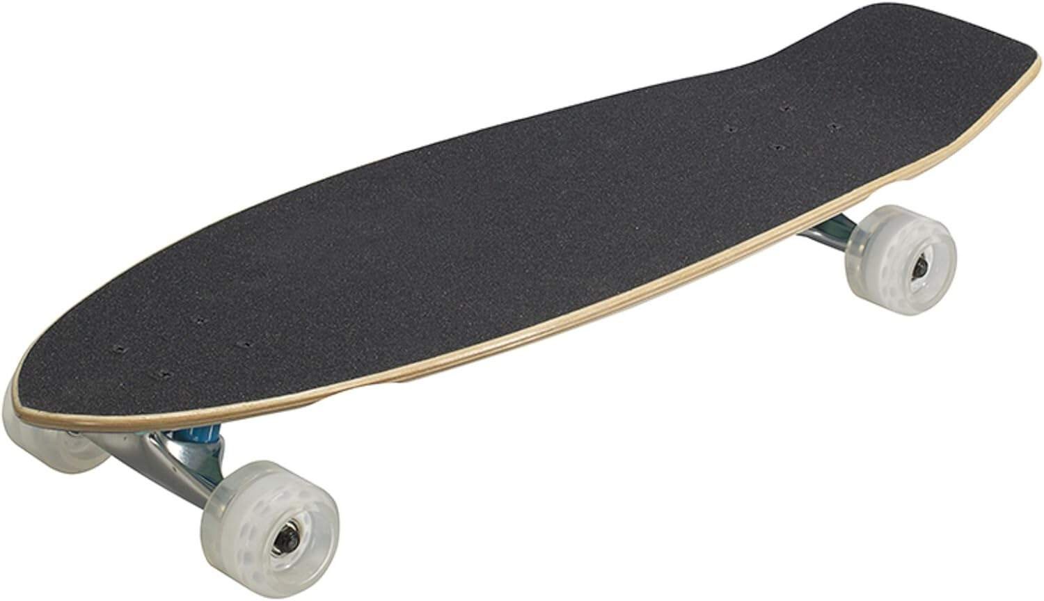 Kryptonics Super Fat Wide Cruiser 30.5 Complete Skateboard, Blue Fish