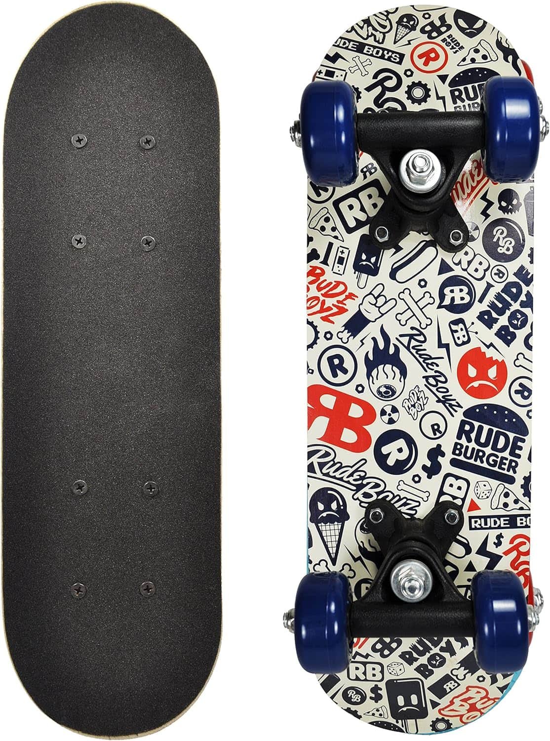 Rude Boyz Micro Cruiser Skateboard - Safe Kids Skateboard, Ideal Toddler Skateboard for Beginners  Children Aged 2-5