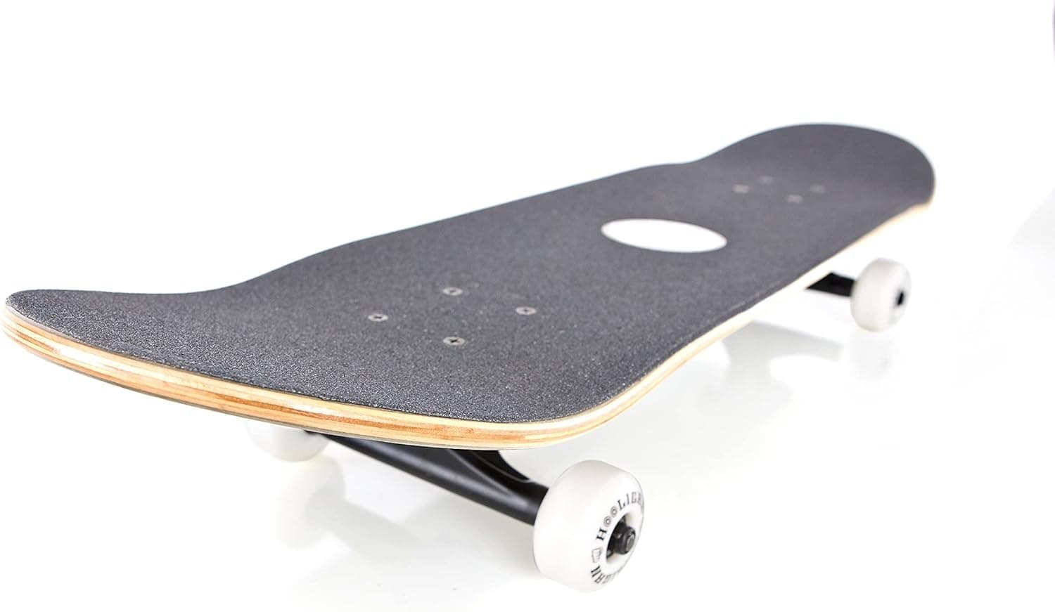 White Wave Skateboard - 31 Inch Complete Skateboard - Double Kick Skateboard - 7 Layer Canadian Maple Deck - Skateboard for Kids, Teens, Beginners, Advanced -Shredder