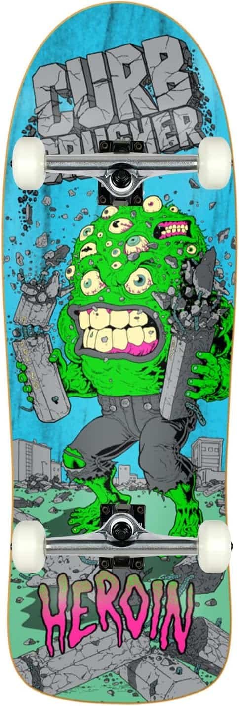 Heroin Skateboard Deck Curb Crusher XL Barf 10.25x 32 Assorted Colors Complete